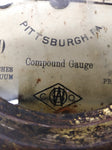 Vtg Oil Well Supply Brass 0-30 PSI Steam Vacuum/Pressure Gauge Steampunk