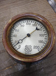 Vtg Ashcroft New York Brass 0-200 PSI Steam Pressure Gauge Steampunk