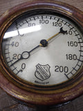 Vtg Ashcroft New York Brass 0-200 PSI Steam Pressure Gauge Steampunk
