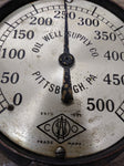 Vtg Oil Well Supply Co. Pittsburgh Pa 0-500 PSI Pressure Gauge Steampunk OWS