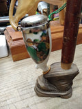 Vtg Bavarian Hunters Tobacco Pipe Rain Cover Porcelain Bowl Cherry Stem Germany!