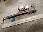 Vtg Bavarian Hunters Tobacco Pipe Rain Cover Porcelain Bowl Cherry Stem Germany!