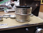 Vtg Argus Brick C3 Range Finder 35mm Camera 50mm f 3.5 Lens Shutter Works Case