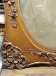 1917 Antique Curved Convex Glass Fancy Picture Frame Marine 25"x19" w/Provenance
