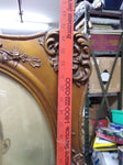 1917 Antique Curved Convex Glass Fancy Picture Frame Marine 25"x19" w/Provenance
