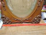 1917 Antique Curved Convex Glass Fancy Picture Frame Marine 25"x19" w/Provenance