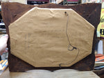 1917 Antique Curved Convex Glass Fancy Picture Frame Marine 25"x19" w/Provenance