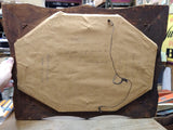 1917 Antique Curved Convex Glass Fancy Picture Frame Marine 25"x19" w/Provenance