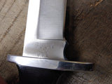 Vtg Buck #124 Frontiersman 7" Fixed Blade Bowie Hunting Fight Knife Micarta Grip
