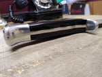 Vtg Buck #124 Frontiersman 7" Fixed Blade Bowie Hunting Fight Knife Micarta Grip