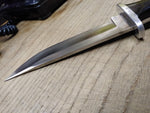 Vtg Buck #124 Frontiersman 7" Fixed Blade Bowie Hunting Fight Knife Micarta Grip