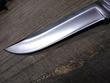 Vtg Buck #124 Frontiersman 7" Fixed Blade Bowie Hunting Fight Knife Micarta Grip
