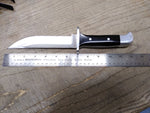 Vtg Buck #124 Frontiersman 7" Fixed Blade Bowie Hunting Fight Knife Micarta Grip