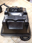 Vtg Ericsson Black Rotary STD PTT Desk Telephone SIMCA Car Dealer Updated Wiring