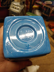 Vtg EMPTY Jim Beam 1965 Kentucky Bourbon Decanter Blue Milk Glass Shepard & Dog