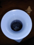 Vtg EMPTY Jim Beam 1965 Kentucky Bourbon Decanter Blue Milk Glass Shepard & Dog
