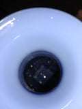 Vtg EMPTY Jim Beam 1965 Kentucky Bourbon Decanter Blue Milk Glass Shepard & Dog