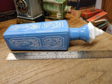 Vtg EMPTY Jim Beam 1965 Kentucky Bourbon Decanter Blue Milk Glass Shepard & Dog