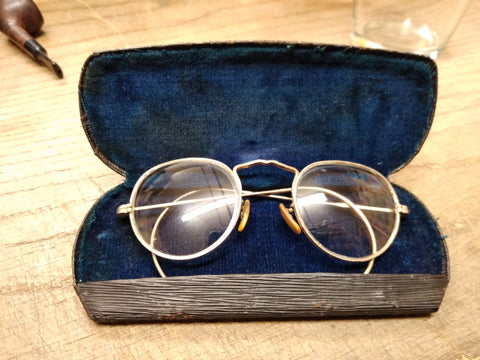 Vtg AO American Optical Cortland 12K GF Fancy Wire Frame Round Lens Eye Glasses