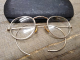 Vtg AO American Optical Cortland 12K GF Fancy Wire Frame Round Lens Eye Glasses