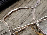 Vtg AO American Optical Cortland 12K GF Fancy Wire Frame Round Lens Eye Glasses
