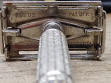 Vtg Gillette F-2 1960 Flare Tip Super Speed TTO DE Safety Razor Nice Shape!