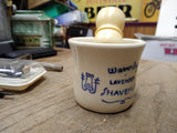Vtg 2 Piece Lot Waverly Lavender Shaving Mug w/Ever Ready Badger Hair Brush!