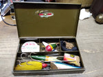 Vtg Horrocks Ibbotson Tackle Box South Bend Krokodile Wooden Fishing Lures Lot!