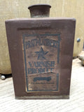 Antique 1923 Pratt & Lambert Pale Automobile Varnish 1 Qt Soldered Tin Can Full!