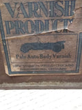 Antique 1923 Pratt & Lambert Pale Automobile Varnish 1 Qt Soldered Tin Can Full!