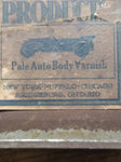 Antique 1923 Pratt & Lambert Pale Automobile Varnish 1 Qt Soldered Tin Can Full!