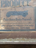 Antique 1923 Pratt & Lambert Pale Automobile Varnish 1 Qt Soldered Tin Can Full!
