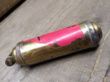 Vtg 1940's-50's Presto CB Mini Brass Motorcycle Fire Extinguisher 5.5"