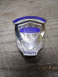 Vtg Wackenhut Security Guard Silver Tone Badge #139056 Blue Enamel Obsolete Nice
