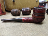 Vtg Kaywoodie Imported Briar Rusticated Billiard Smoking Tobacco Pipe w/Stinger!