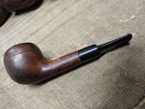Vtg Imported Briar Stubby Smoking Tobacco Pipe with Saddle Stem