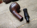 Vtg Imported Briar Stubby Smoking Tobacco Pipe with Saddle Stem