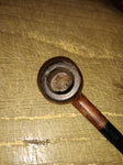 Vtg Imported Briar Stubby Smoking Tobacco Pipe with Saddle Stem