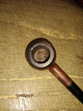 Vtg Imported Briar Stubby Smoking Tobacco Pipe with Saddle Stem