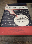 Vtg Graph O Log Handwriting Analysis Party Game Famous Signatures 1930's w/Box!