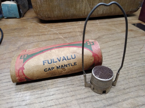 Vtg Fulvalu Oil Lamp Cap Mantle Kerosene Gas Original Box