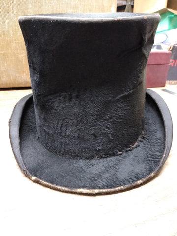 Vtg Antique John Wanamaker Beaver Fur Stove Pipe Top Hat 1911 NY Phila Paris