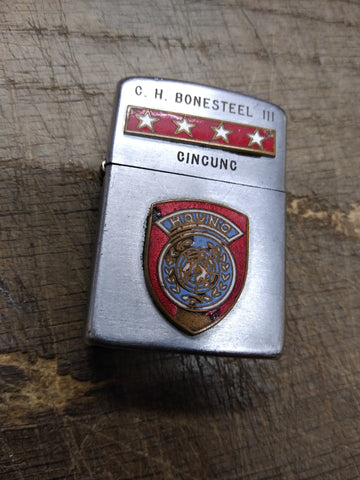 Vtg ABC Lighter CH BONESTEEL III CINCUNC HQUNC Korean War Presentation 2 Sided