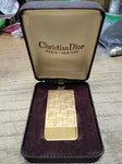 Vtg Christian Dior Gold Plated Money Clip New York Paris w/Original Box Minty!