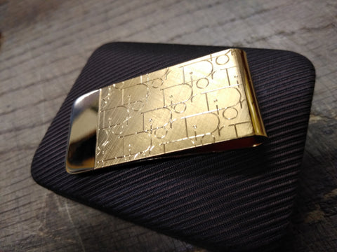 Vtg Christian Dior Gold Plated Money Clip New York Paris w/Original Box Minty!