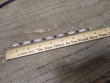Vtg Gold Over 925 Sterling Silver 7.5 in Bracelet Unknown Stones Push Lock Clasp