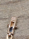 Vtg Gold Over 925 Sterling Silver 7.5 in Bracelet Unknown Stones Push Lock Clasp