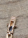 Vtg Gold Over 925 Sterling Silver 7.5 in Bracelet Unknown Stones Push Lock Clasp