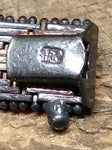 Vtg 925 Sterling Silver 8 in Bracelet Push Lock with Safety Clasp Italy