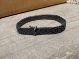 Vtg 925 Sterling Silver 8 in Bracelet Push Lock with Safety Clasp Italy